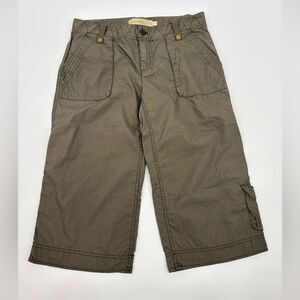 J. Crew NWT chino Casual Cargo capri Pants - Olive